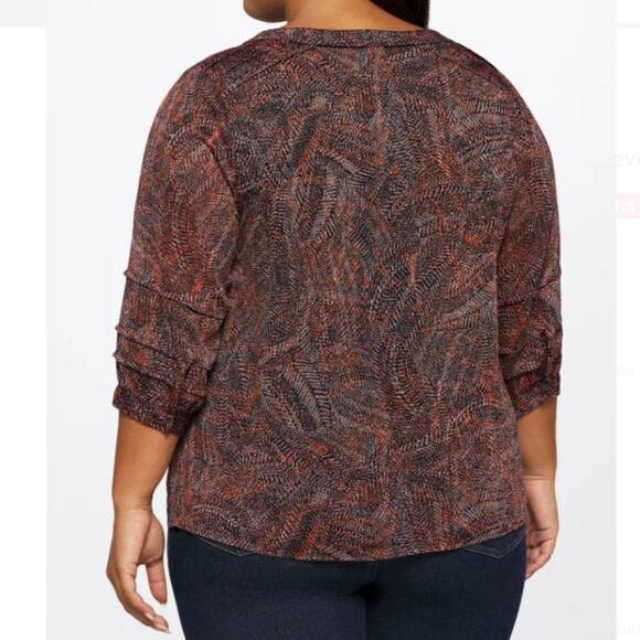 Daniel Rainn McKay 3/4 sleeve Blouse, Indigo, 1X NWOT - Picture 2 of 8